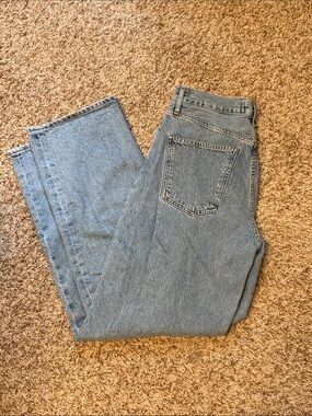Agolde Adjustable Waist Straight Leg Baggy Jeans